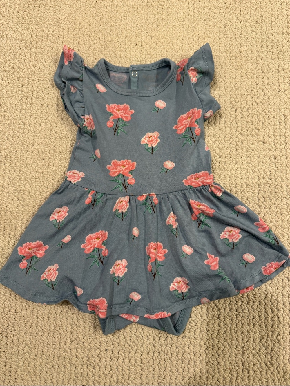 Kyte baby twirl bodysuit dress in peony size 12-18 months
